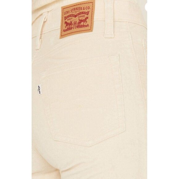 LEVI'S Solid Ivory White HIGH RISE 725 CORDUROY BOOTCUT STRETCH JEANS 27 - Picture 4 of 7